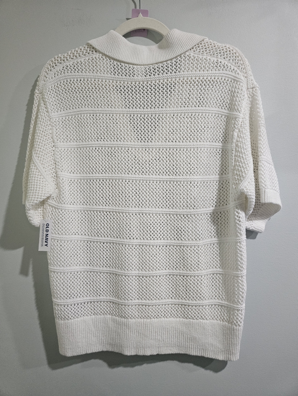 Old Navy Open Stitch Polo Top New With Tags Size Medium - Picture 4 of 5